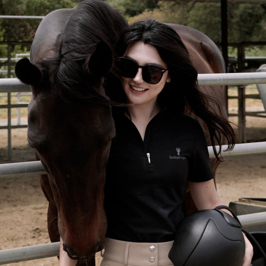 Gentle&Arrogant × ChivalryCode Black Equestrian Shirt/Italy/women/summer